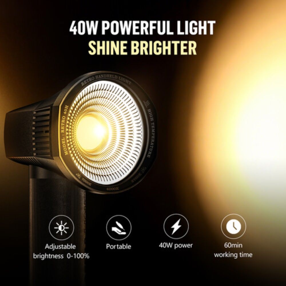 LensGo 40H Retro Handheld Video Light