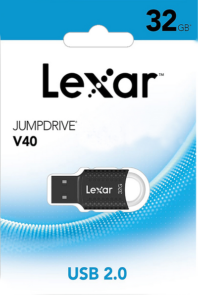 Lexar 32GB JumpDrive® V40 USB 2.0 Flash Drive