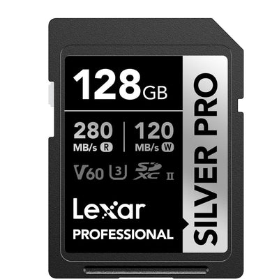 128GB Lexar® Professional SILVER PRO SDXC™ UHS-II Card