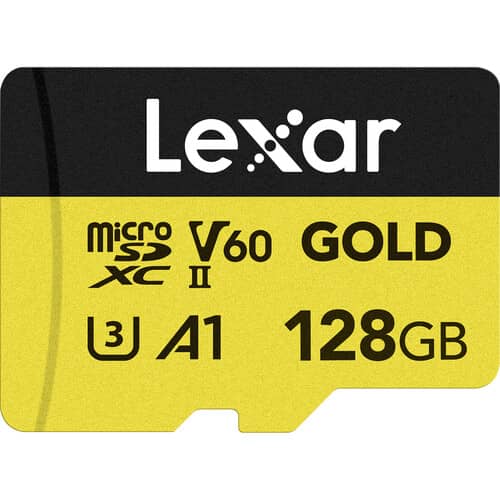 Lexar 128GB GOLD microSDXC™ UHS-II cards