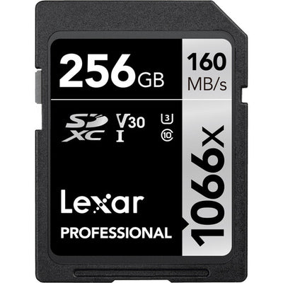 Lexar Professional 1066X SDXC UHS-I Cards (64 GB-1 TB) - 256 GB