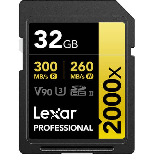Lexar 32GB Professional 2000x SDHC™ UHS-II cards