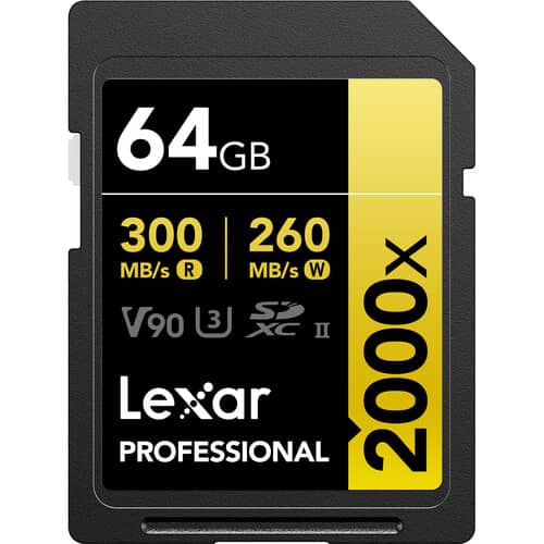 Lexar 64GB Professional 2000x SDHC™ UHS-II cards