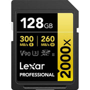 128GB Lexar® Professional 2000x SDHC™ UHS-II cards