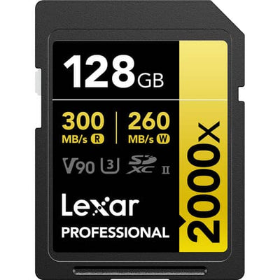 128GB Lexar® Professional 2000x SDHC™ UHS-II cards
