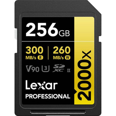 Lexar 256GB Professional 2000x SDHC™ UHS-II cards