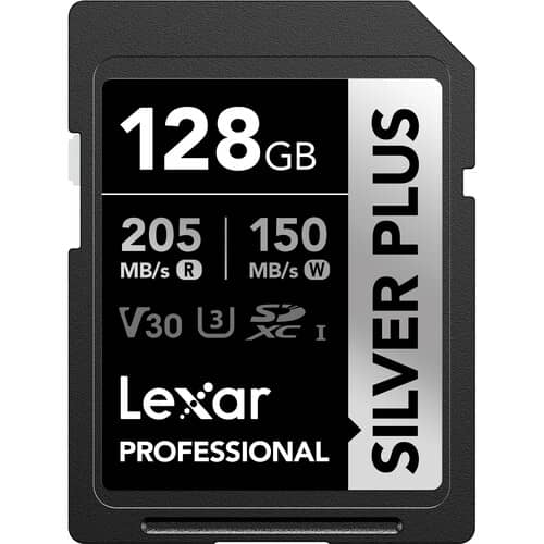 Lexar 128GB Professional SILVER PLUS SDXC™ UHS-I cards