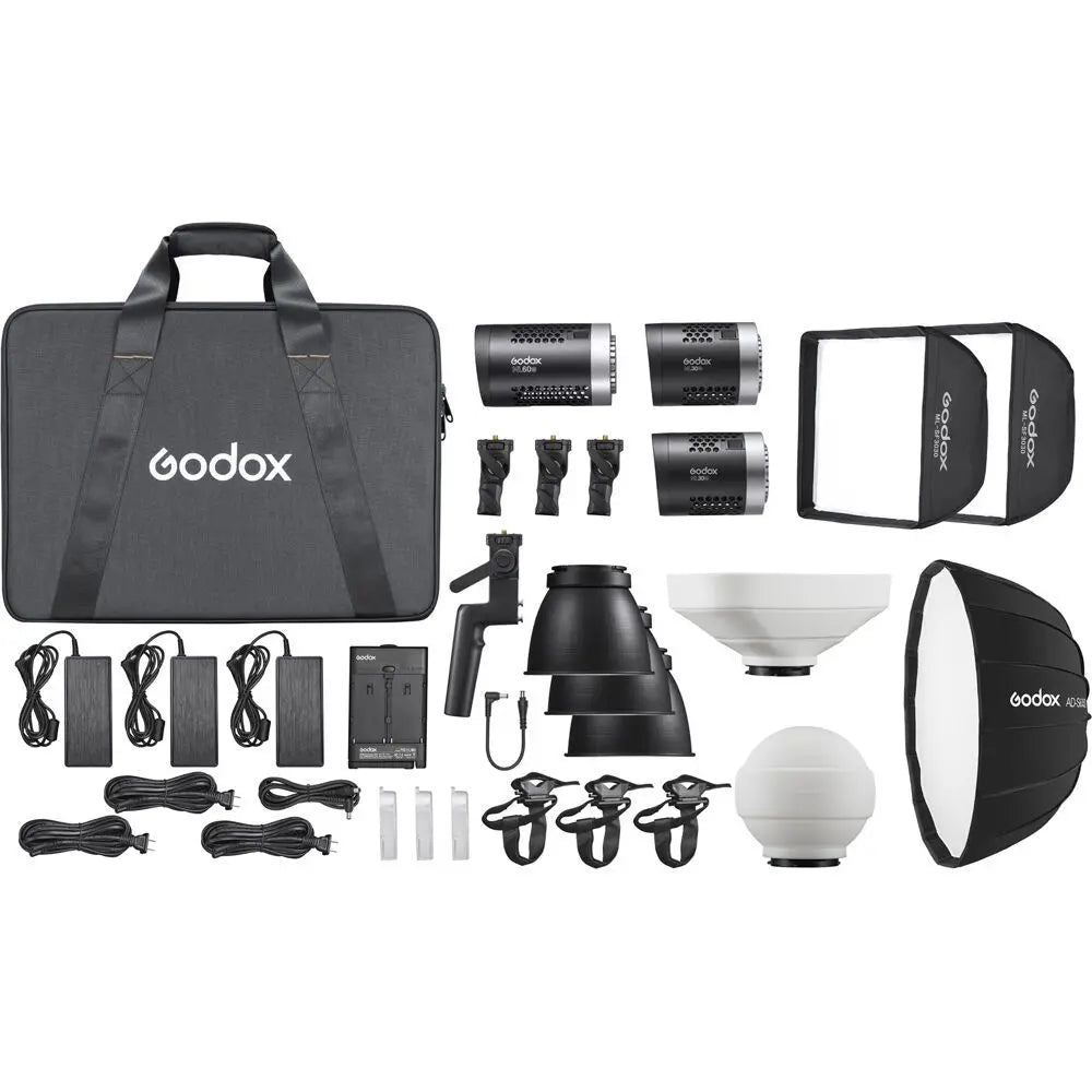 Godox ML Bi 3 light kit 1 ML60BI + 2 ML30BI + Accessories