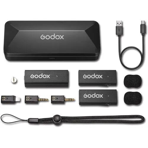 Godox MoveLink Mini LT Kit 2 2.4GHz Wireless Microphone System Black for All Devices