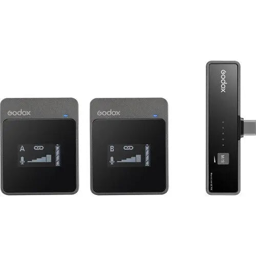 Godox MoveLink UC2 Kit 2.4GHz Wireless Dual Microphone System for Type C phones