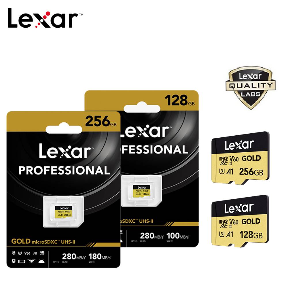 Lexar 256GB GOLD microSDXC™ UHS-II cards