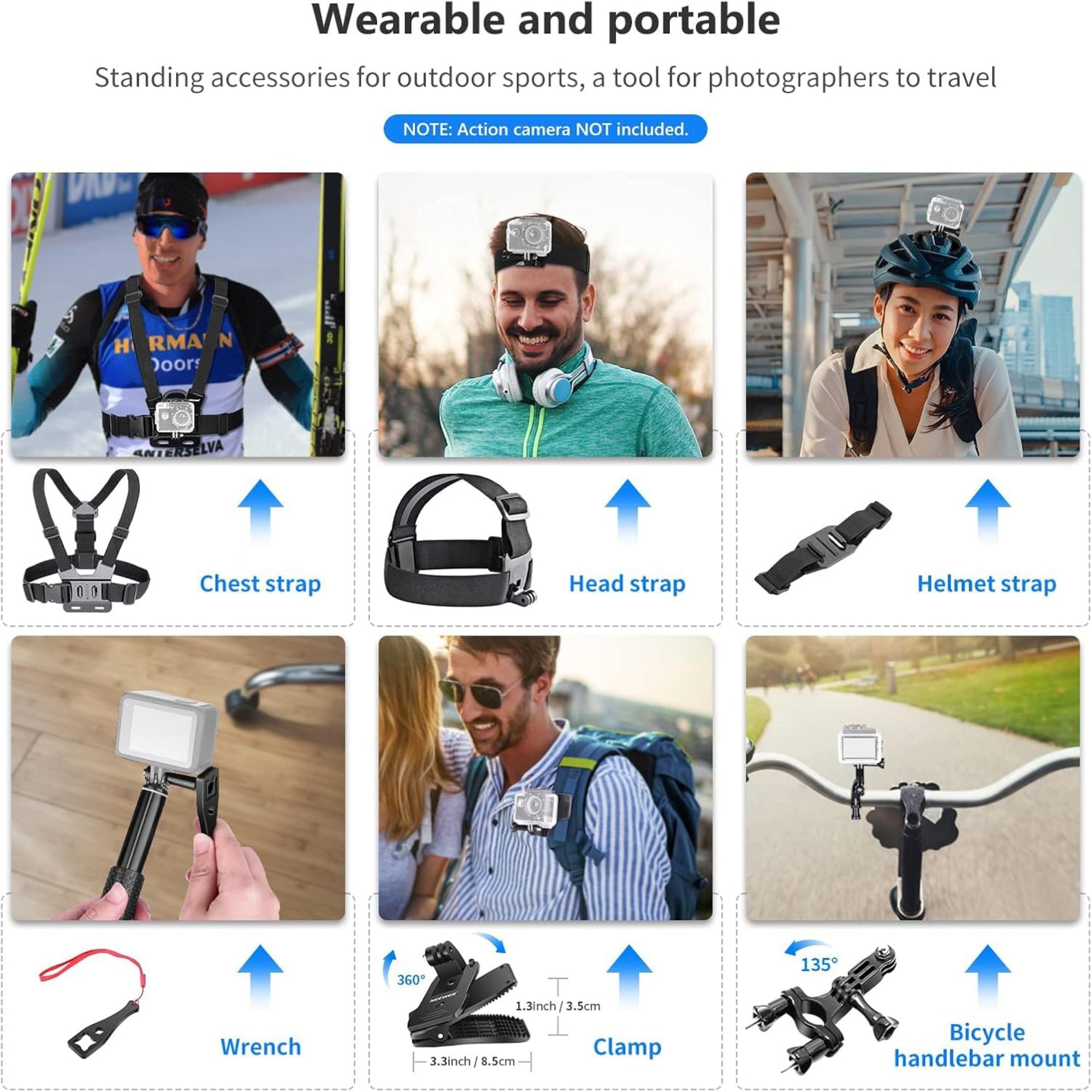 Neewer 50-in-1 Action Camera Accessory Kit