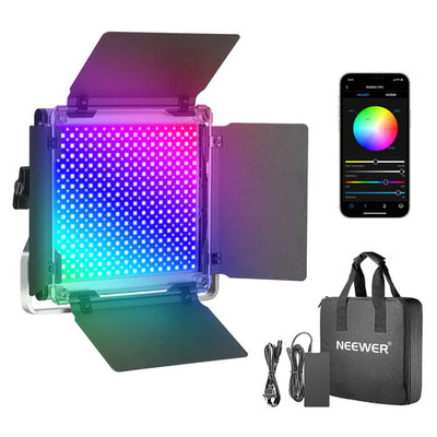 Neewer 660 Pro II RGB LED Video Light with Barn Door