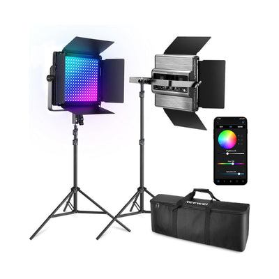Neewer RGB1200 60W LED Video Light Kit 2-Pack with Stands