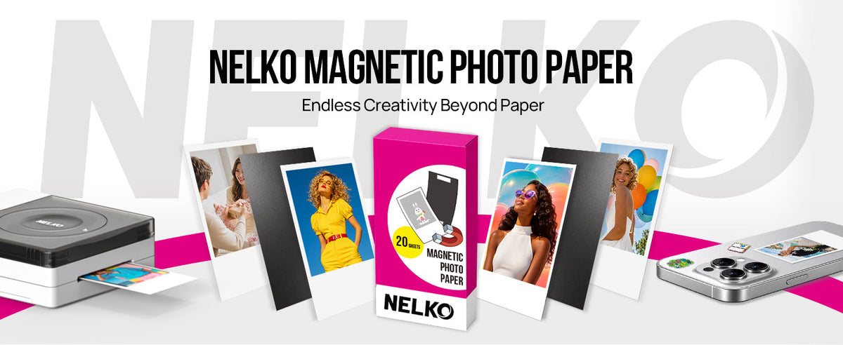 Nelko 2.06x3.54 Inch Magnetic Photo Paper for PP01 & PP03 (20 Sheets) – view 2