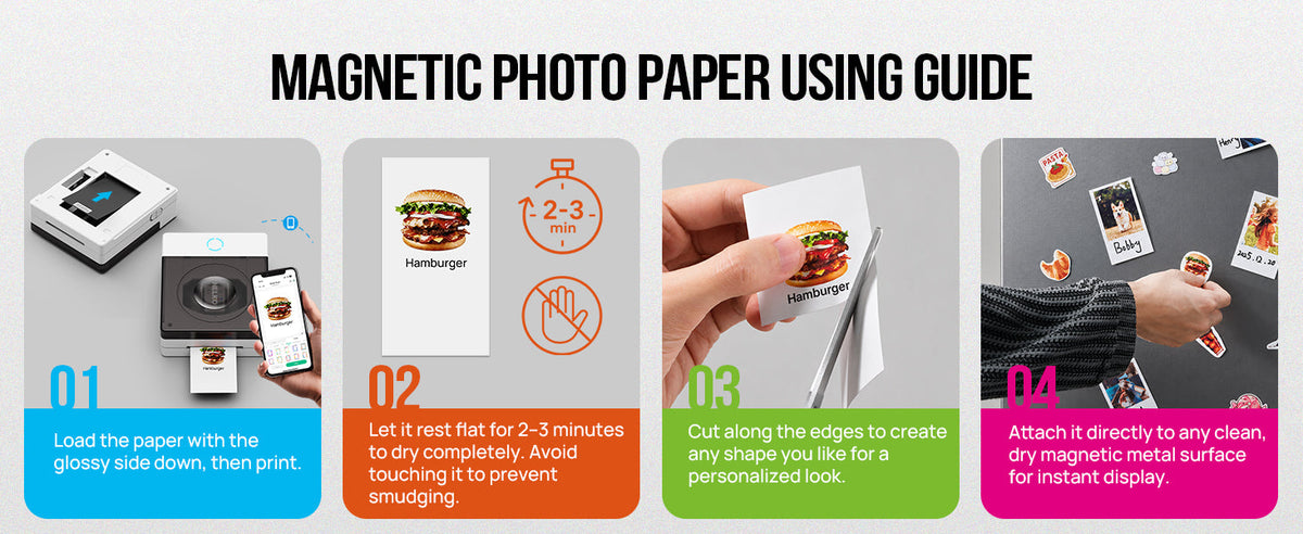 Nelko 2.06x3.54 Inch Magnetic Photo Paper for PP01 & PP03 (20 Sheets) – view 7