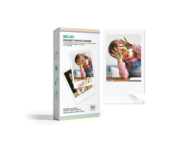 Nelko 2x3 Inch Sticker Photo Paper for PP01 & PP03 (50 Sheets)