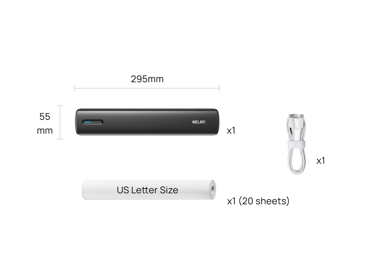 Nelko D810 Portable Bluetooth Thermal Printer (Black) – view 3
