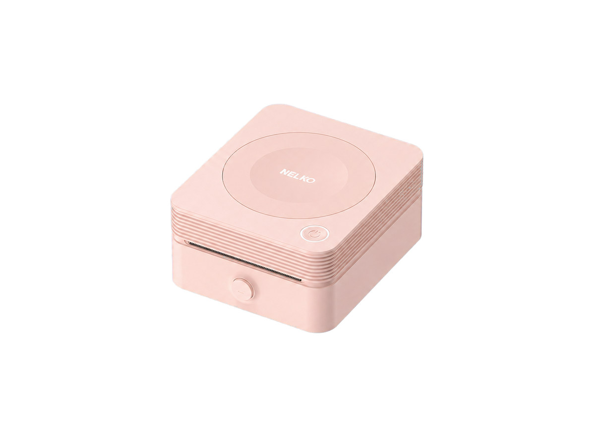 Nelko PM230 Bluetooth Sticker Printer with 3 Paper Rolls – Pink