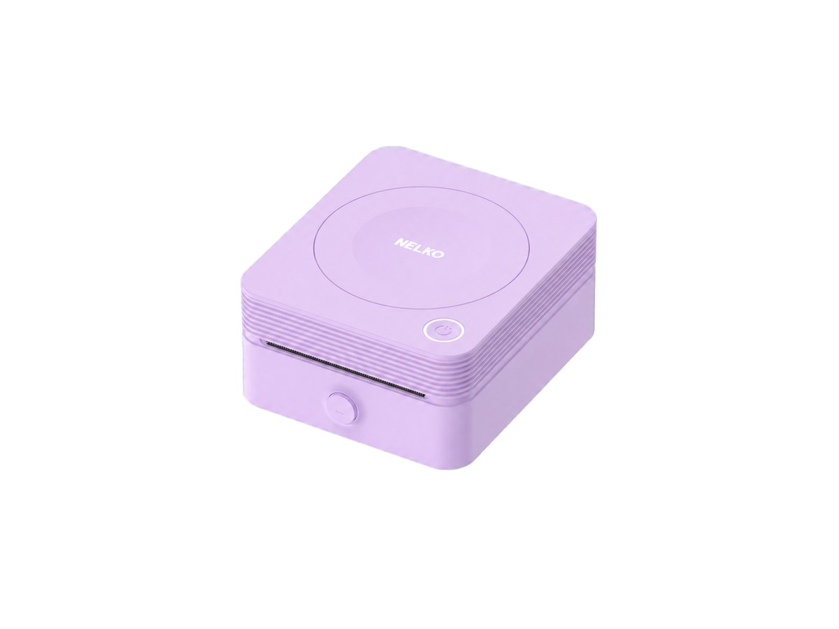 Nelko PM230 Bluetooth Sticker Printer with 3 Paper Rolls – Taro Purple