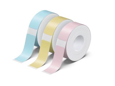 Nelko Thermal Label Tape for P21, 3 Rolls (Yellow/Blue/Pink)