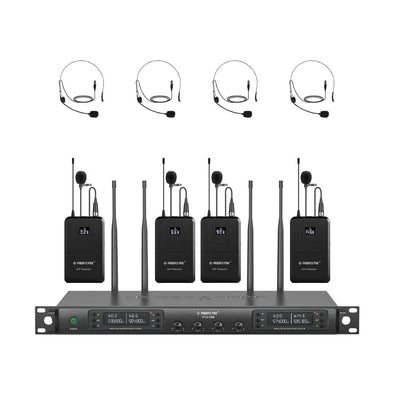 Phenyx Pro PTU-7000-4B Quad UHF Wireless Microphone