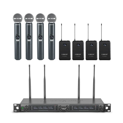 Phenyx Pro PTU-6000-4H4B Eight-Channel UHF Wireless Microphone