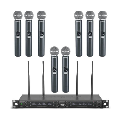 Phenyx Pro PTU-6000-8H Eight-Channel UHF Wireless Microphone