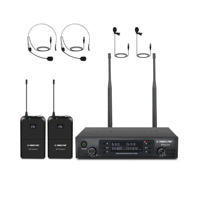 Phenyx Pro PTU-71-2B Dual UHF Wireless Microphone