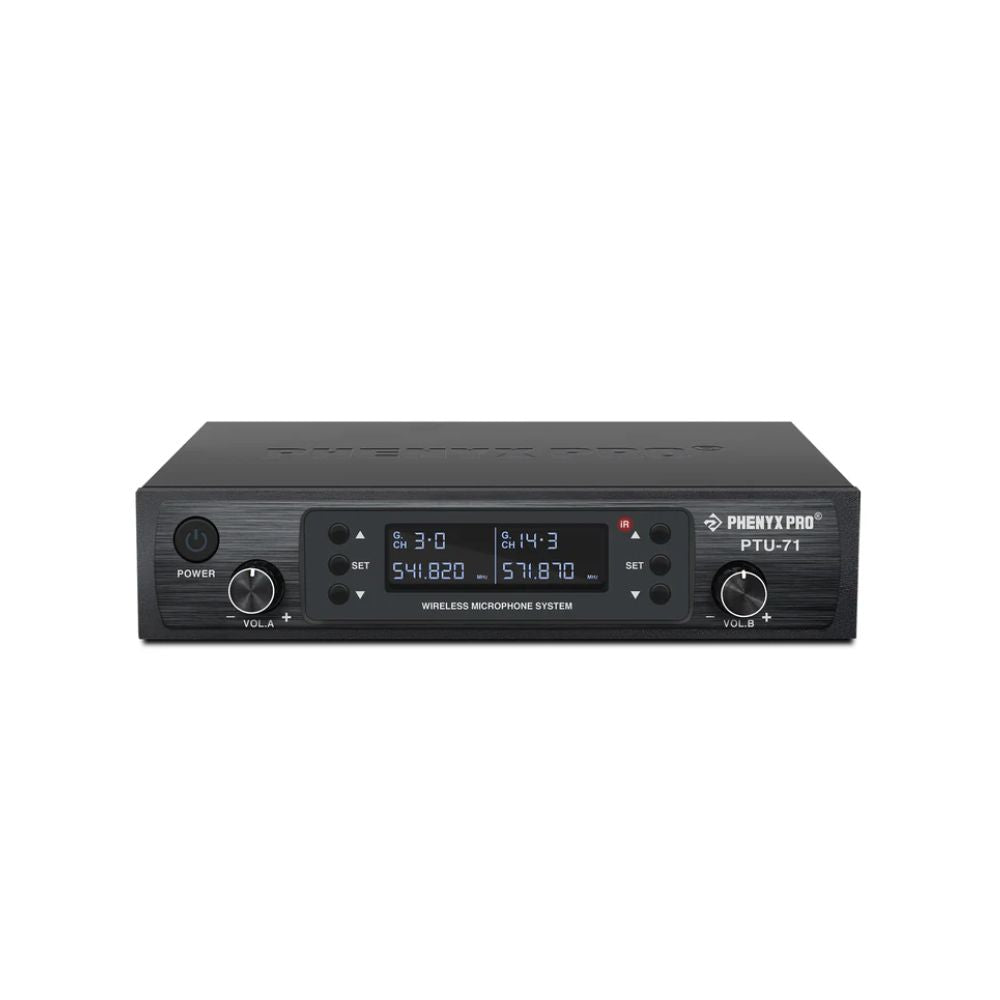 Phenyx Pro PTU-71-2H Dual UHF Wireless Microphone