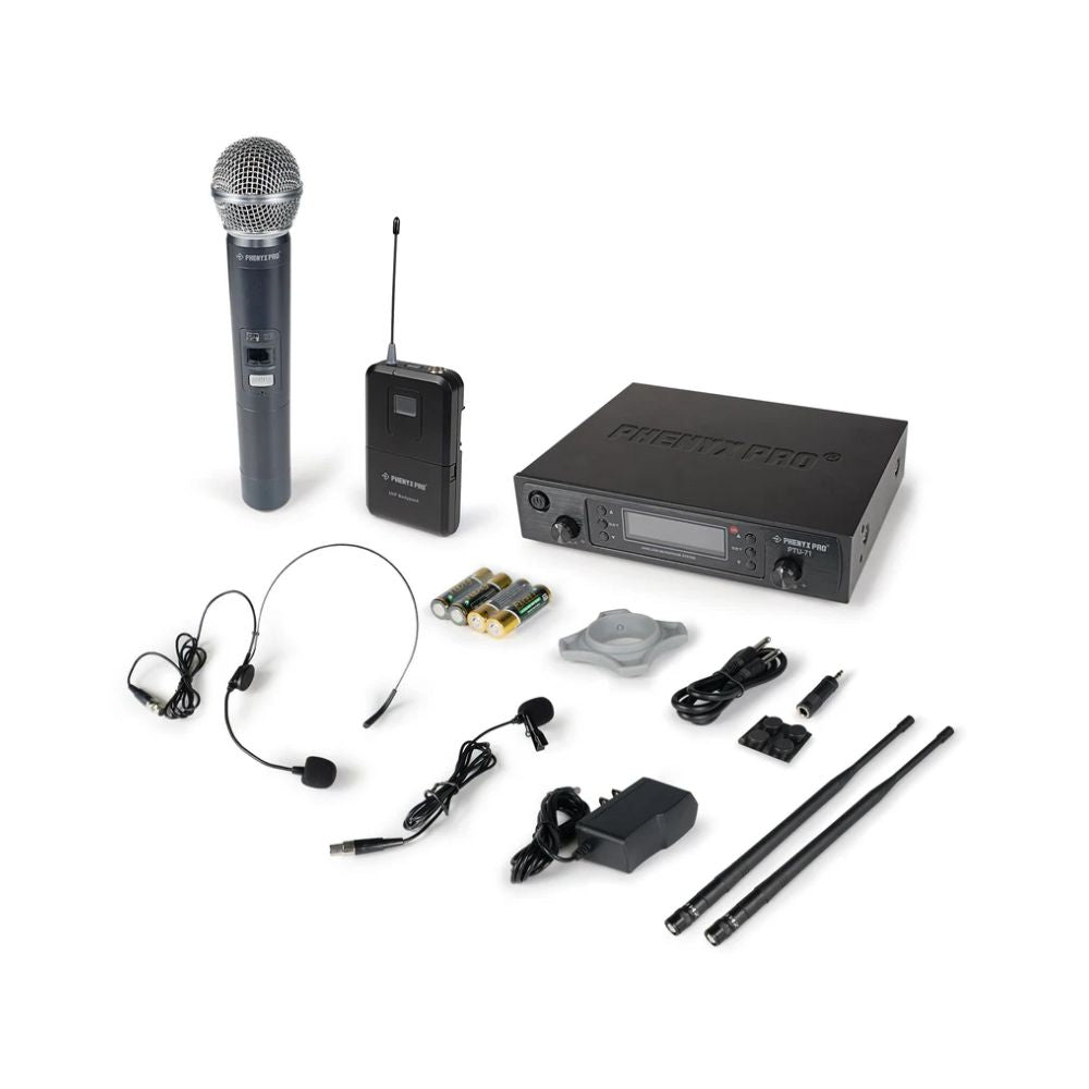 Phenyx Pro PTU-71-1H1B Dual UHF Wireless Microphone