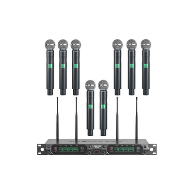 Phenyx Pro PTU-4000-8H Eight-Channel UHF Wireless Microphone