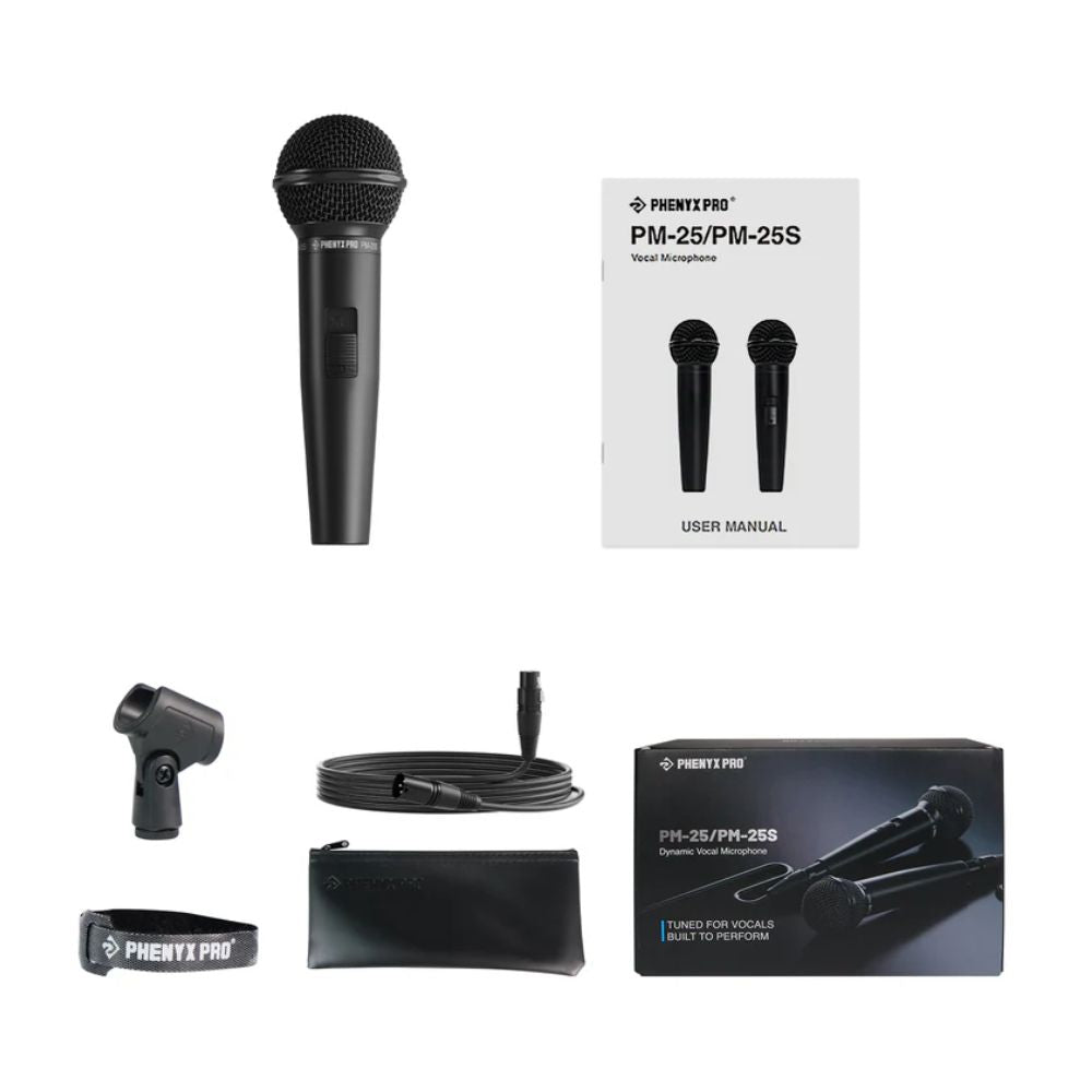 Phenyx Pro PM-25S Wired Dynamic Cardioid Vocal Microphone
