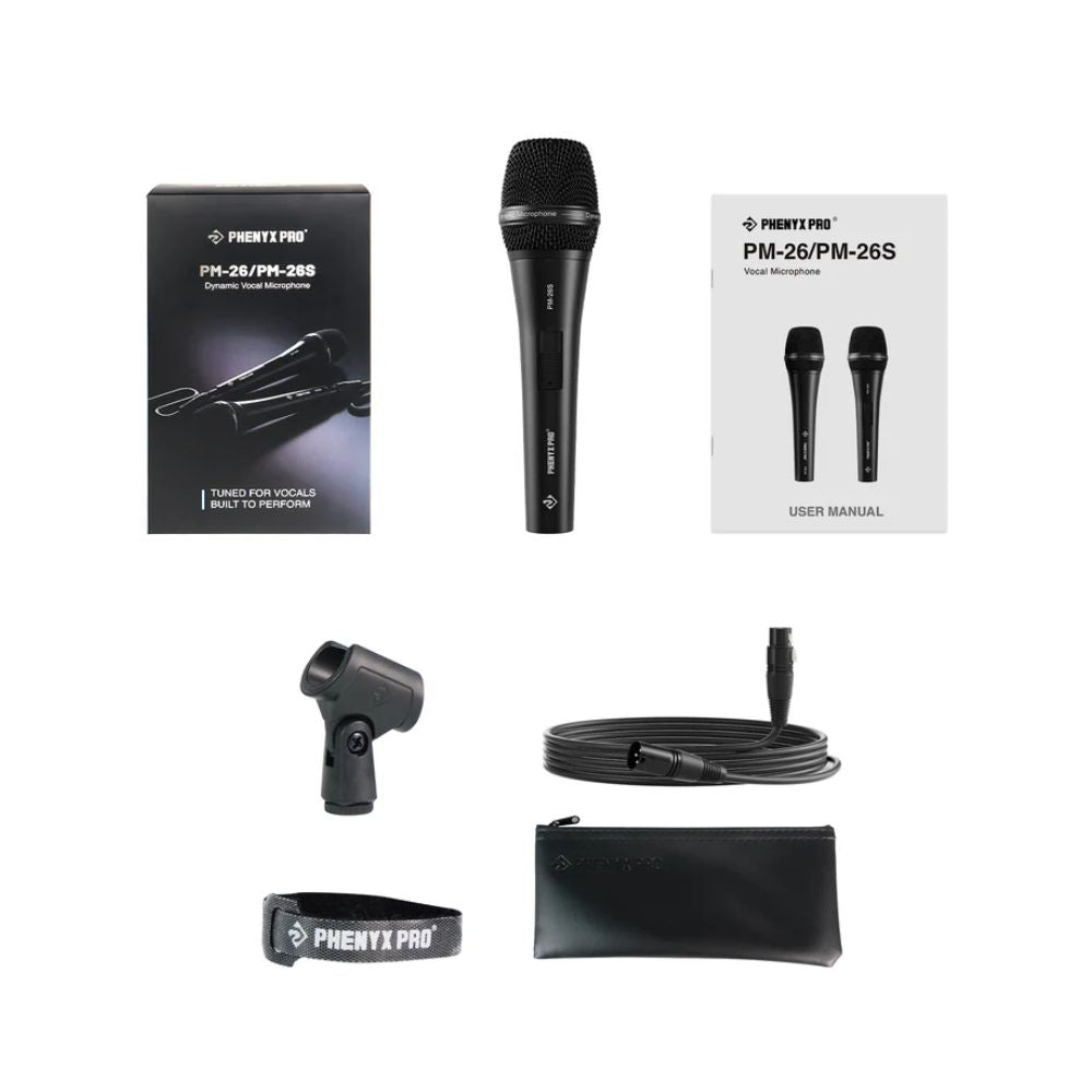 Phenyx Pro PM-26S Wired Dynamic Supercardioid Vocal Microphone