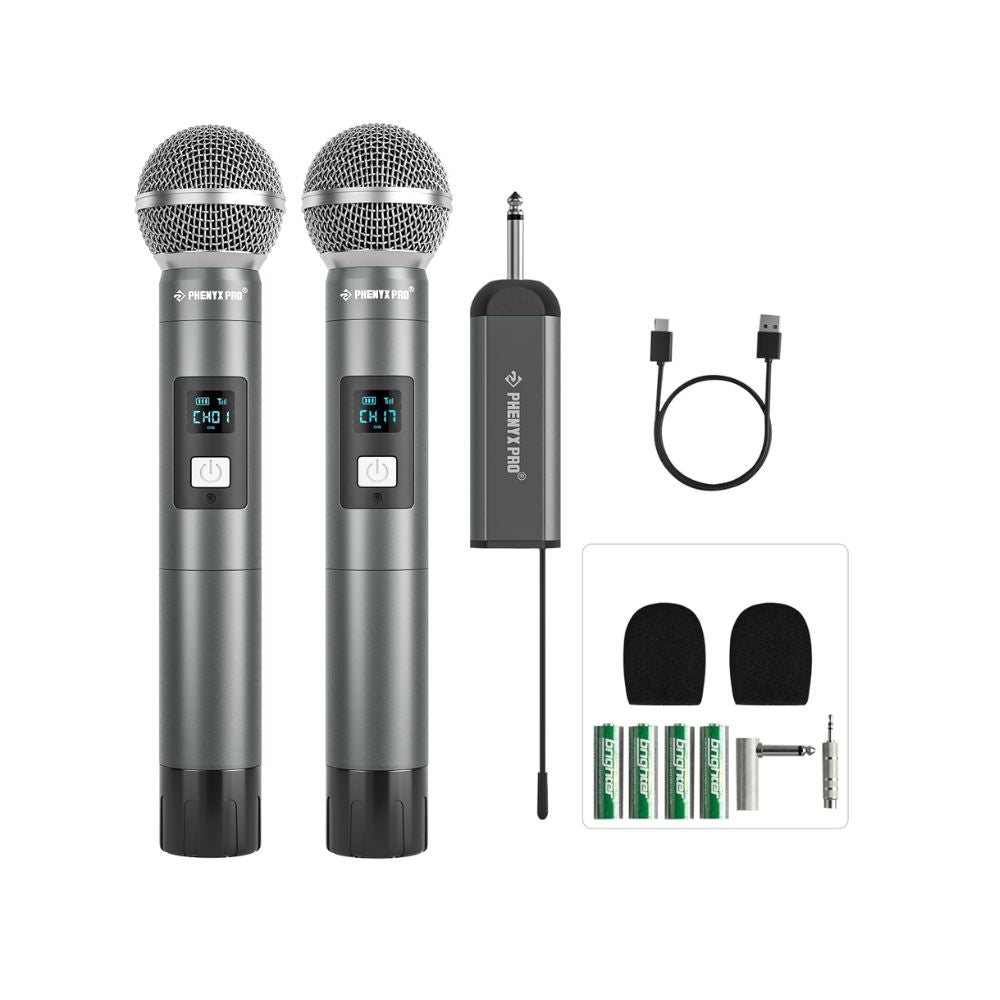 Phenyx Pro PDP-2-2H Dual Digital Portable Wireless Microphone