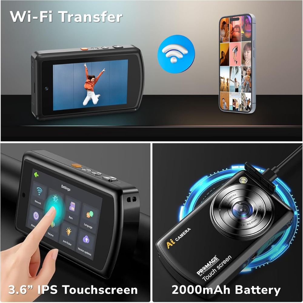 Promage 4K Dual Screen Digital Camera PC145