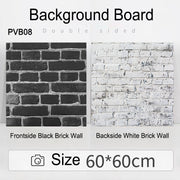 PROMAGE DOUBLE-SIDED PVC BOARD BLACK/WHITE BRICK WALL PM-PVB08