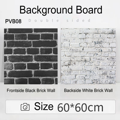 PROMAGE DOUBLE-SIDED PVC BOARD BLACK/WHITE BRICK WALL PM-PVB08