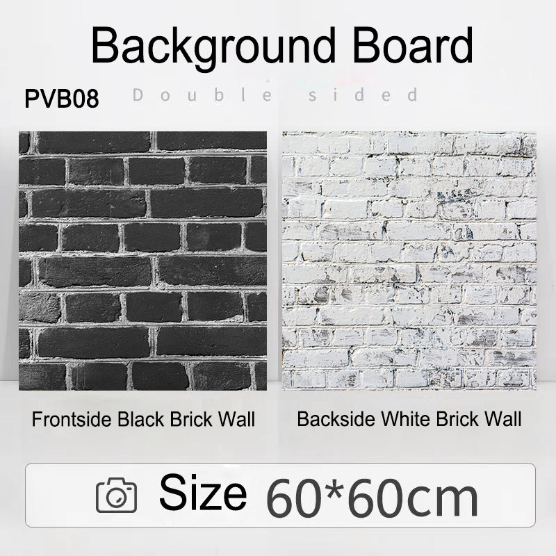 PROMAGE DOUBLE-SIDED PVC BOARD BLACK/WHITE BRICK WALL PM-PVB08
