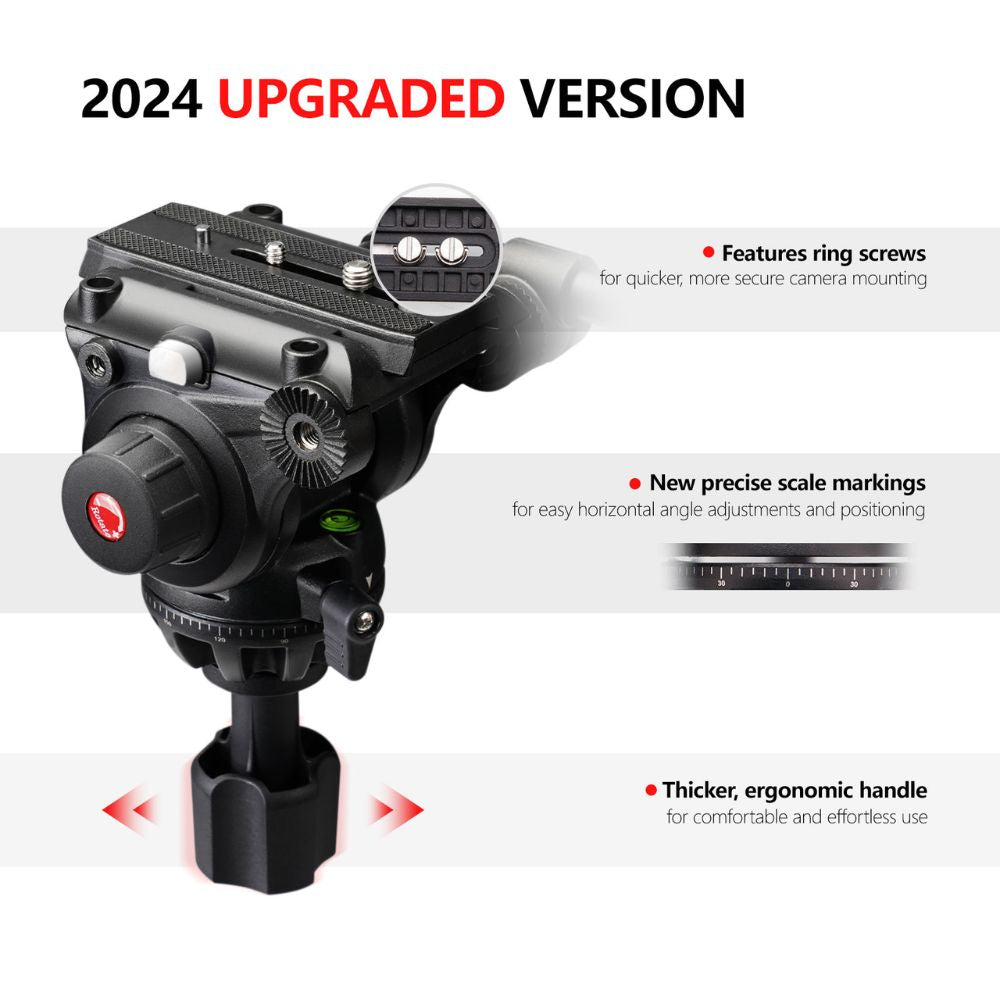 Raubay Fluid Head Video Tripod