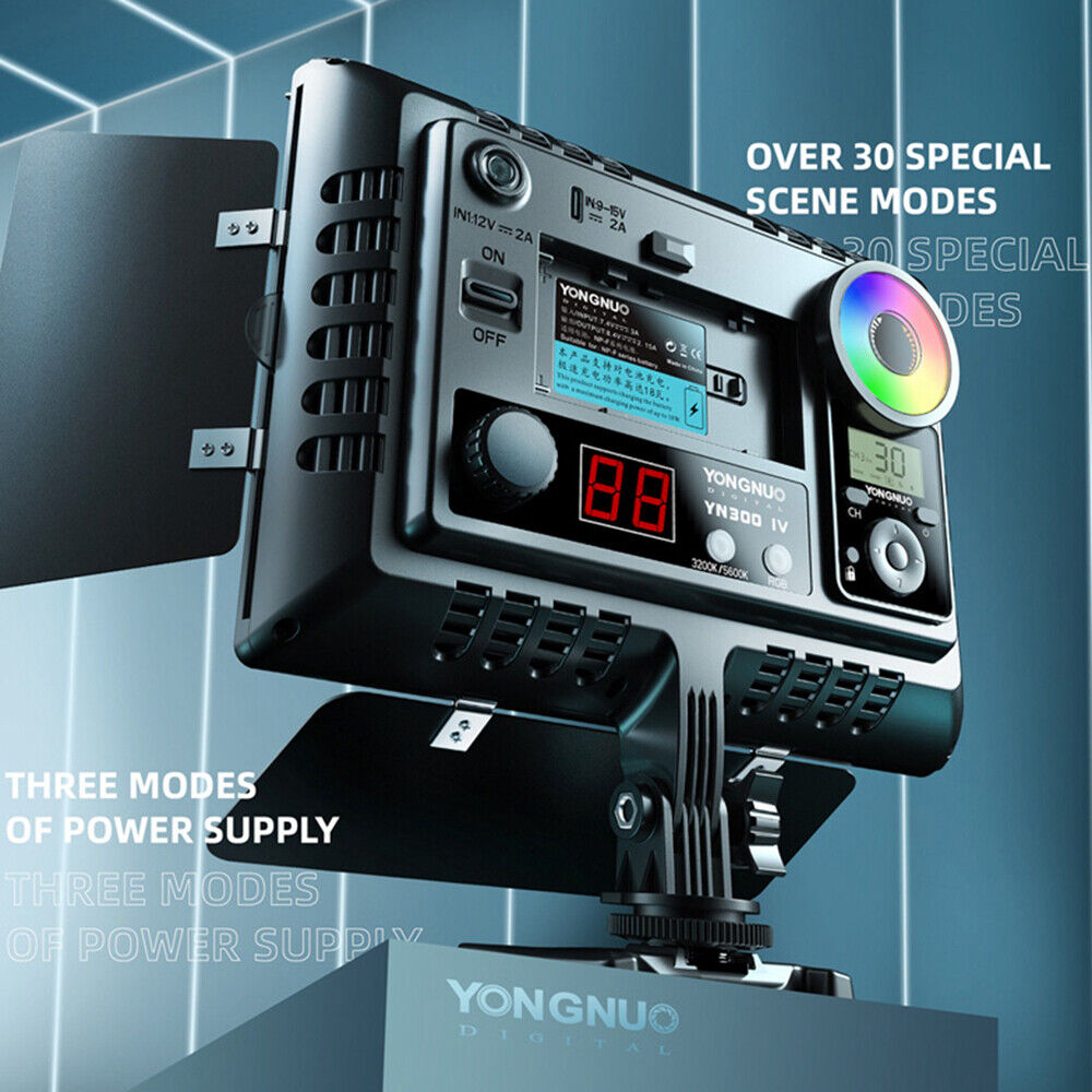 Yongnuo Yn 300 IV Led Video Panel Light Rgb Full Color 3200 K 5600 K
