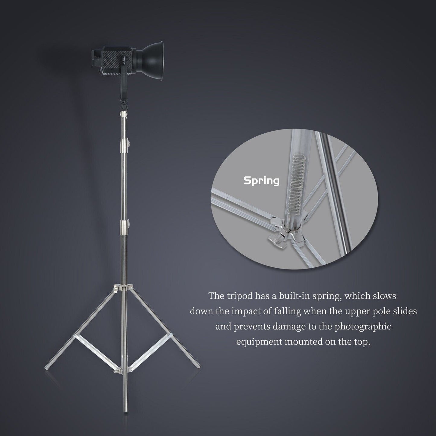 PROMAGE Stainless Steel Heavy Duty Photography Tripod Light Stand PM-280