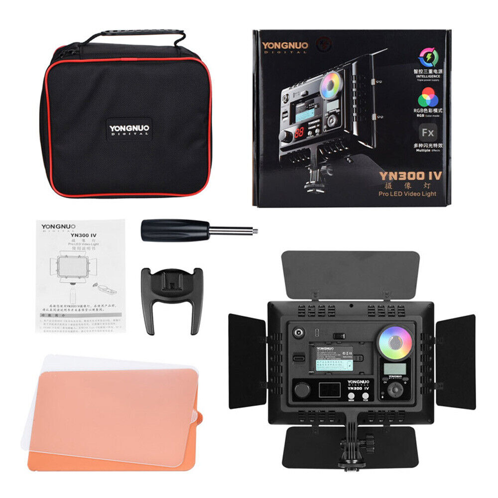 Yongnuo Yn 300 IV Led Video Panel Light Rgb Full Color 3200 K 5600 K