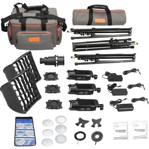 Godox LED focus light S30 3 head kit