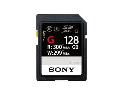 Sony 128GB SF-G Series UHS-II SDXC Memory Card Read/Write 300/299 MB/s best for 4K