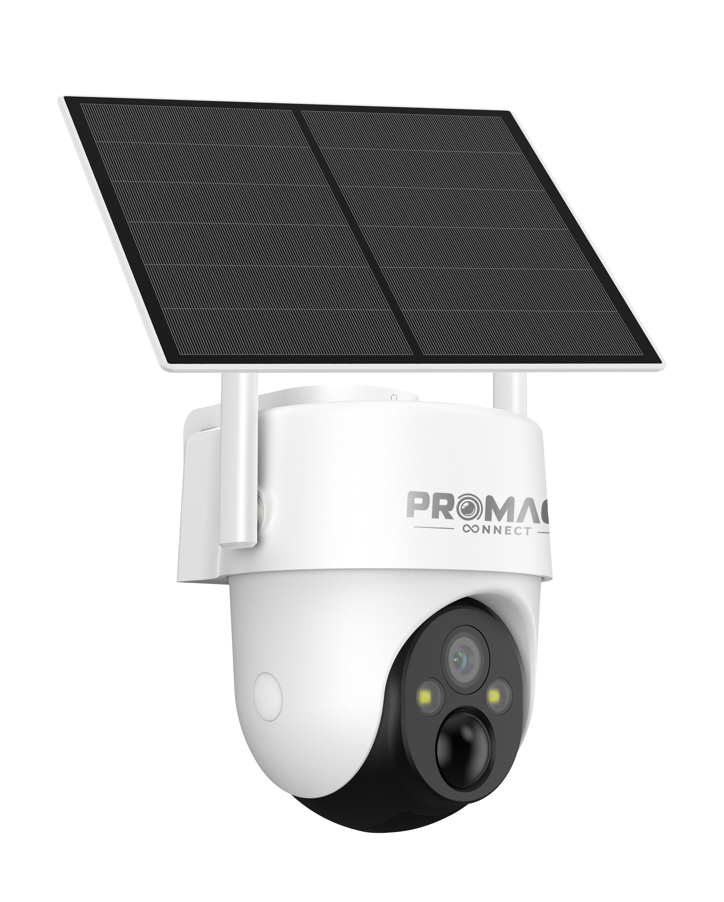 Promage Connect Snap 26T Wi-Fi Solar Powered PTZ Camera – 3MP 2K Resolution, Outdoor IP65, Color Night Vision, Motion Detection
