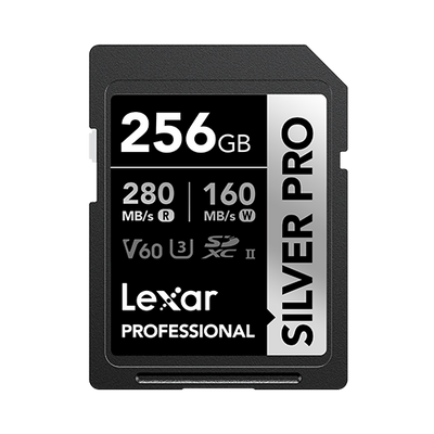 256GB Lexar® Professional SILVER PRO SDXC™ UHS-II Card