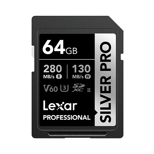 Lexar 64GB Professional SILVER PRO SDXC™ UHS-II Card