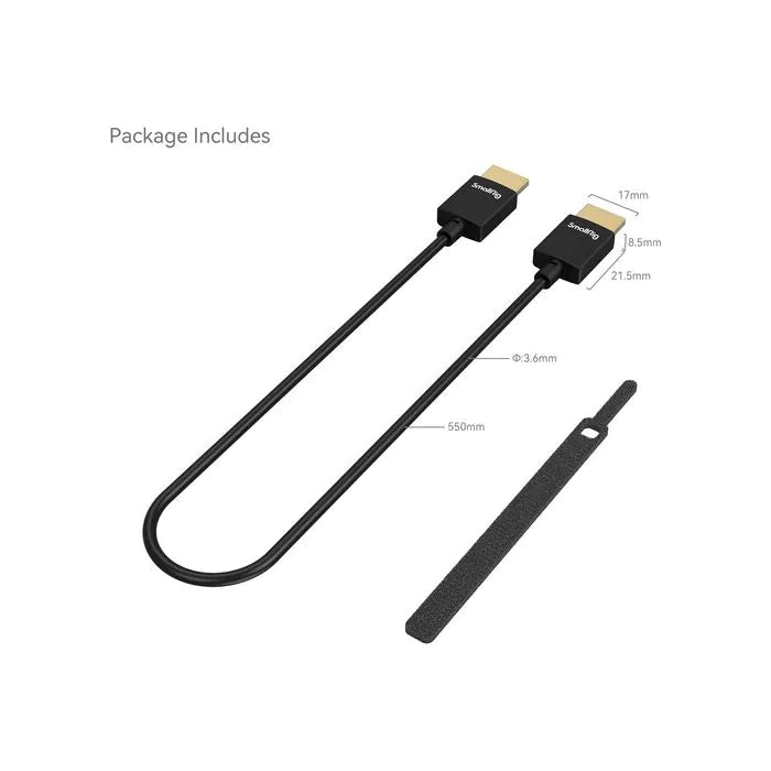 SmallRig Ultra-Slim 4K HDMI Data Cable (A to A) (55cm)