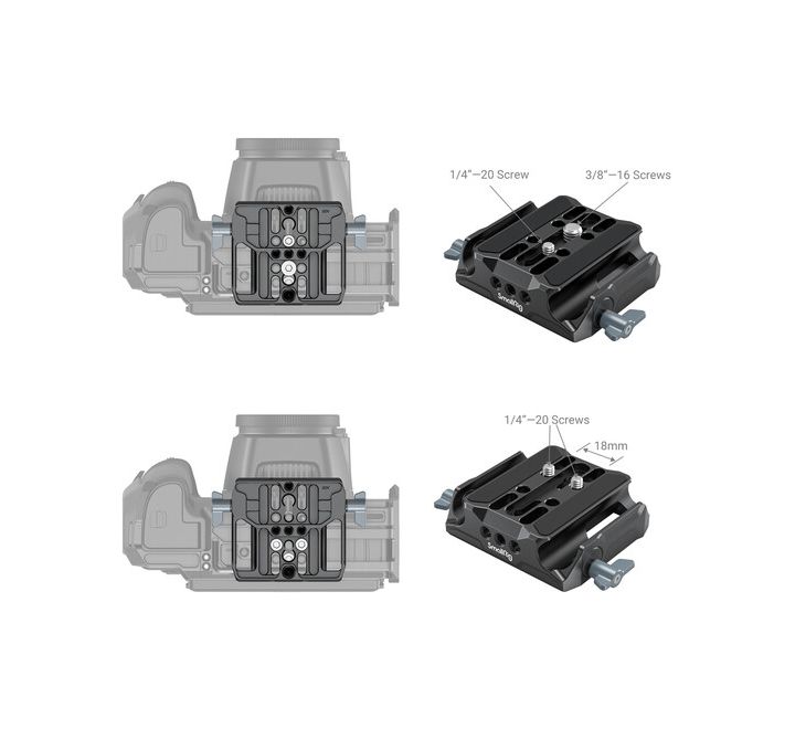 SMALLRIG UNIVERSAL LWS BASEPLATE WITH DUAL 15MM ROD CLAMP 3357